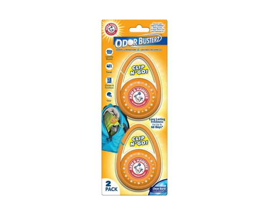 Arm & Hammer Clip N-Go Deodorizer Odor Busterz, 2 Pack