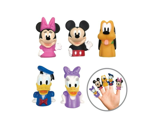 Disney Mickey Mouse & Friends Bath Finger Puppets, 5 Pack