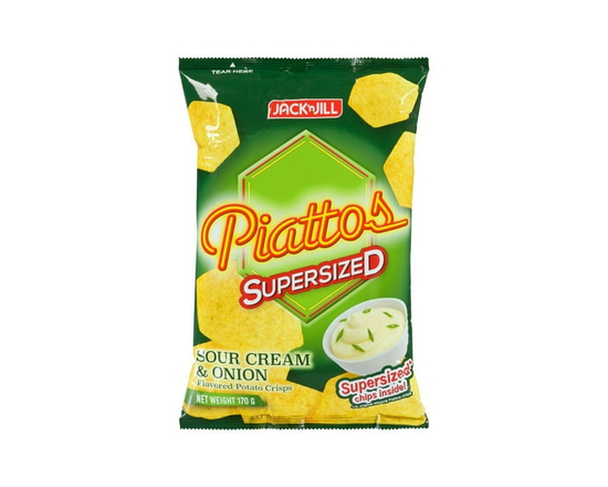 Crème sure et oignon surdimensionnés Piattos - 170 g
