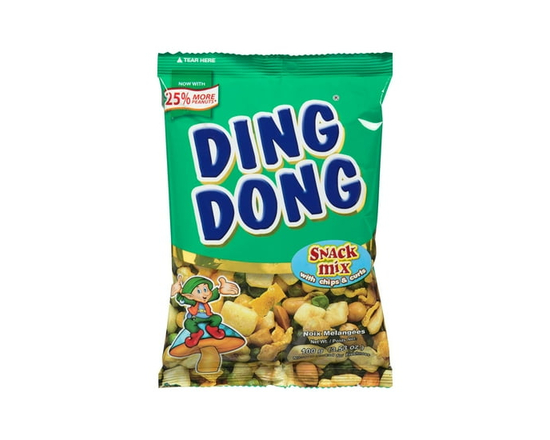 Ding Dong Snack Mix with Chips and Curls 100g per Bag, Mix Nuts, Beans, and Chips - 100 g (3.53 oz)