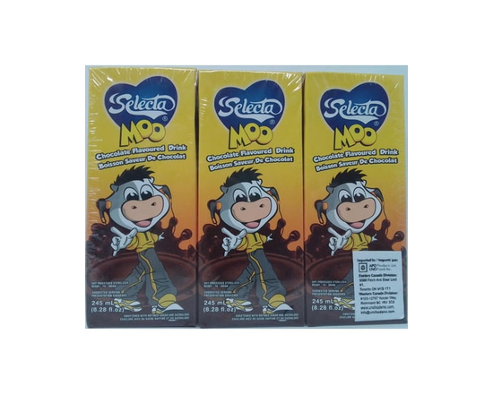 Selecta Moo Chocolate Flavored Drink (3x245ml) per pack - 245 mL