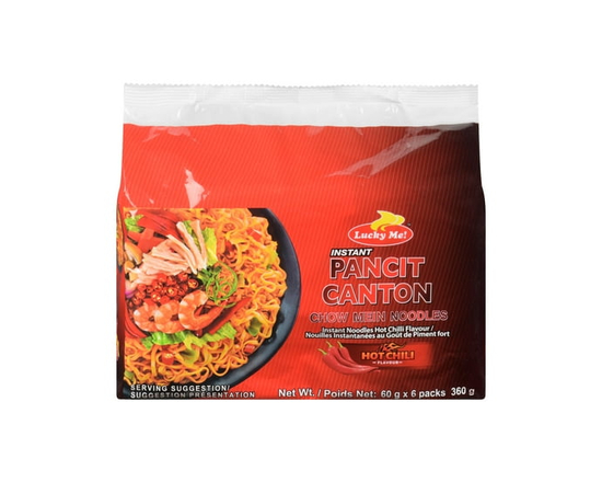 Lucky Me! Instant Pancit Canton Hot Chili Flavour Multipack - 6 x 60g