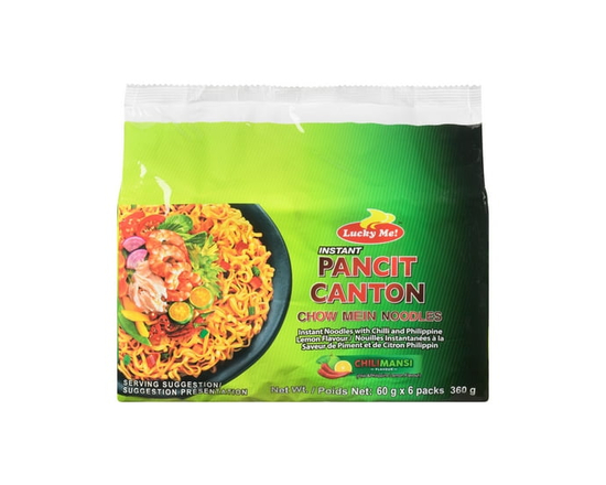 Lucky Me! Instant Pancit Canton Chili Calamansi Flavour Multipack - 6 x 60g