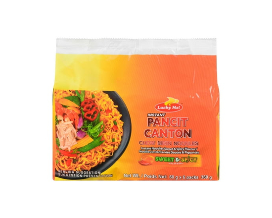 Lucky Me! Instant Pancit Canton Sweet & Spicy Flavour Multipack - 6 x 60g