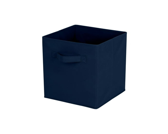 Mainstays Storage Cube Fabric Basket Bin - Foldable, Great for Nursery, Playroom, Closet, Home Organization (BLUE)