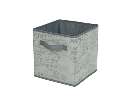 Mainstays panier de rangement en forme de cube, pliable, organisation de la maison, les principaux matériaux sont du tissu non usé et du papier carton