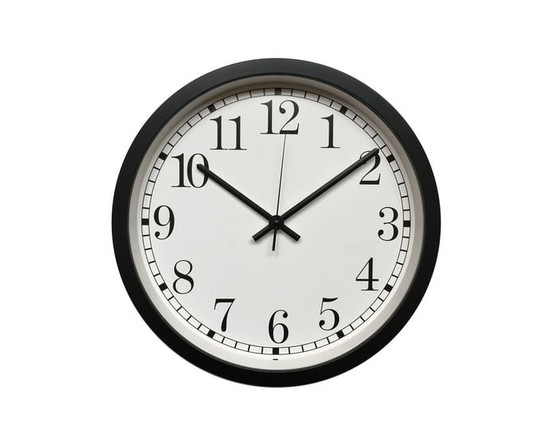 HOMETRENDS Basic Indoor 8.8-inch Black Analog Round Wall Clock