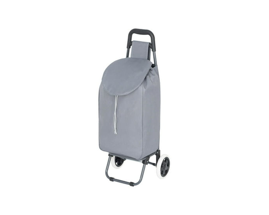 Mainstays 1-Compartment Shopping Cart, Metal Frame, Removable Bag, Drawstring Bag with Back Zipper Pocket, Converts to Dolly - 13.58in.Wx11.81in.Dx36.