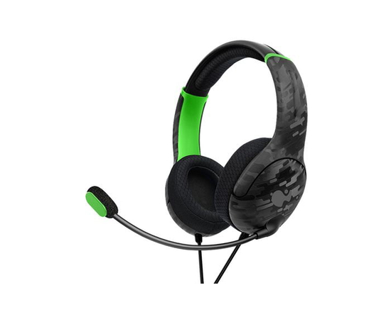 PDP AIRLITE Wired Headset: Neon Carbon For Xbox Series X S, Xbox One, & Windows 10/11 PC
