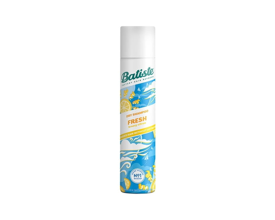 Batiste Dry Shampoo Spray, Fresh Scent, 200-ml, Fragrance with Fresh Lemon, Orange and Powdery Musk, Instantly Refresh Hair and Absorb Oil Between Was