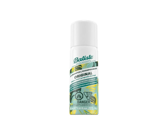 Batiste Dry Shampoo Original, Mini Travel Size, 50 ml, Instantly Refresh Hair, Absorbs Oil & Grease, Waterless Formula for Added Hair Texture and Body