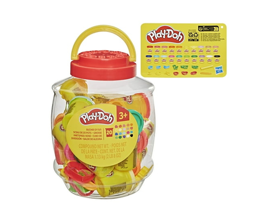 Play-Doh Sceau de 20 pots de pâte à modeler, jouets pour enfants - 1,13 kg