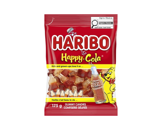 Haribo Happy Cola, refermable, sans colorants artificiels - 175g