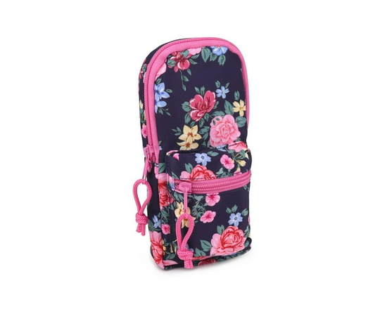 Pen + Gear Floral Backpack Shaped Pencil Pouch with Strap - 4.33 x 2.56 x 7.87 inches