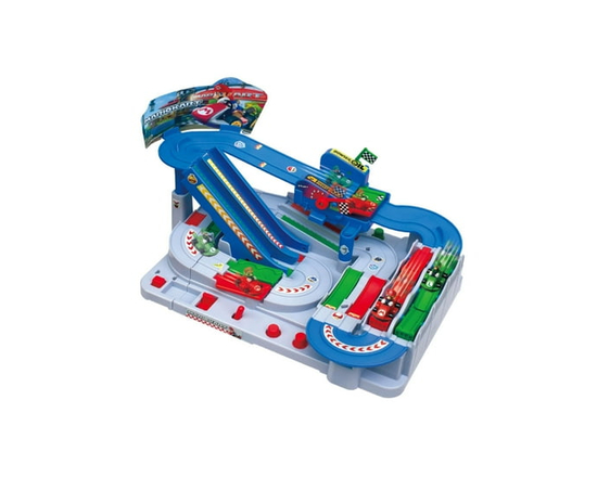 Epoch Games Super Mario Kart Racing Deluxe, Challenging Obstacle Course Track with Collectible Super Mario Kart Figures
