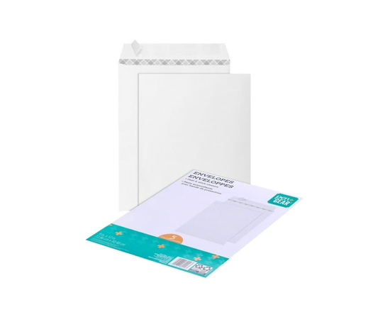 Pen + Gear 9"x12" Enveloppes blanches à peler et coller emaballage 5