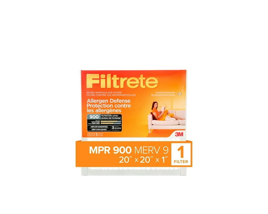 Filtrete™ Allergen Defense Micro Particulate Filter, MPR 900 - 20x20x1