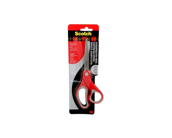 Scotch Multi-Purpose Scissors, Red, 8 in.