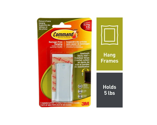 Accroche-tableau universel Command, 1 accroche et 2 languettes par paquet - Assorted sizes