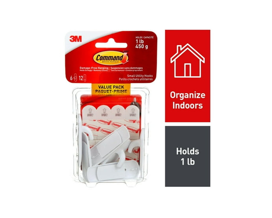Command™ Decorative Hooks 17002C-VP, Small, Value Pack - S