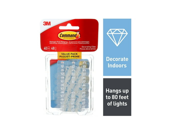 Command™ Decorating Clips Value pack, 17026CLRC-VP, Clear
