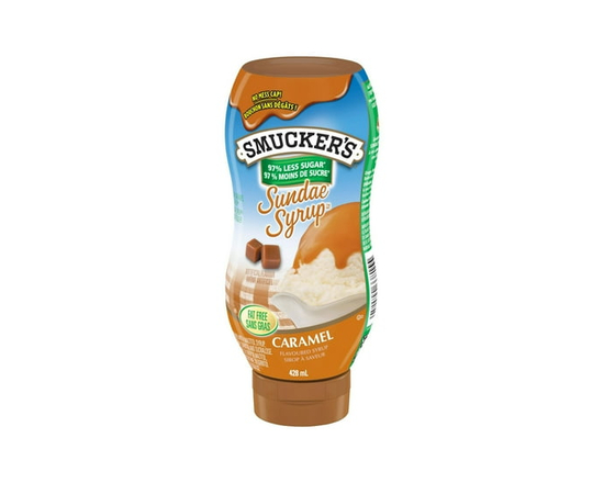 Smucker's Sundae Syrup, Caramel Flavoured Syrup, No Sugar Added, 428mL - 428 mL