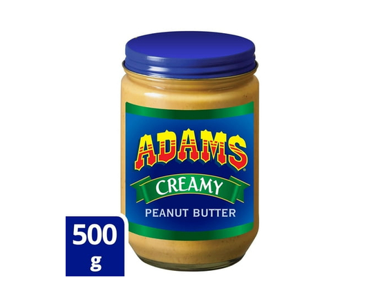 Adams 100% Natural Creamy Peanut Butter 500g - 500 g