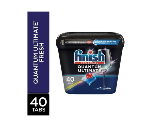 Finish Dishwasher Detergent Pods, Quantum Ultimate, Fresh, 40 Tabs - 500 g