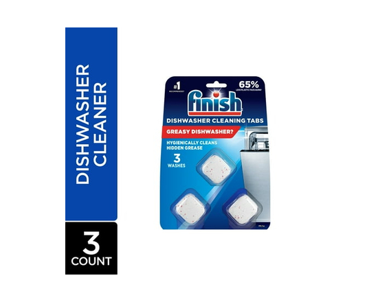 Nettoyant pour lave-vaisselle Finish, nettoyant In-wash, dégraissage, fonctionne avec la vaisselle, 3 unités - 49.2 g
