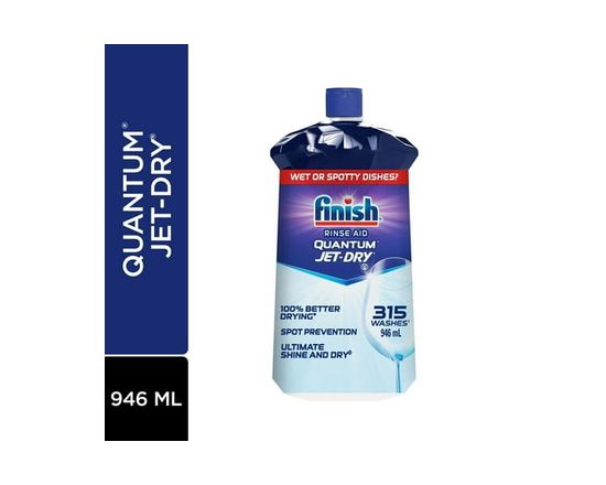 Finish Jet-Dry, Dishwasher Rinse Aid, Quantum, Dishwasher Rinse Agent & Drying Agent, 946 mL - 946 mL