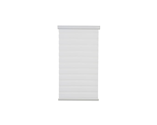 Hometrends Cordless Zebra Light Filtering Roller Shade - 24"Wx72"L (White)