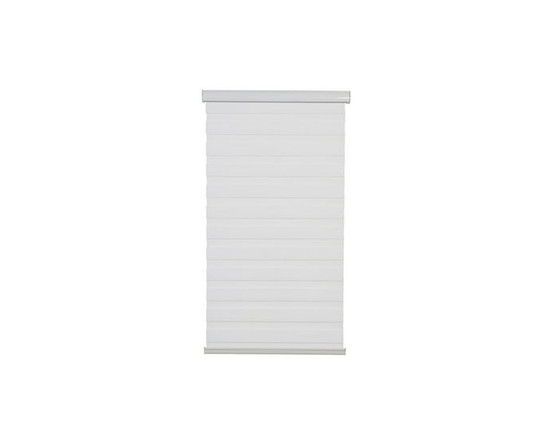Hometrends Cordless Zebra Light Filtering Roller Shade - 44"Wx72"L (White)