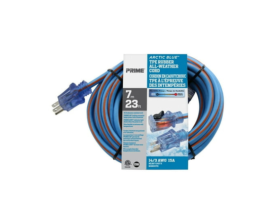 Prime 7m Arctic Blue All-Weather Extension Cord