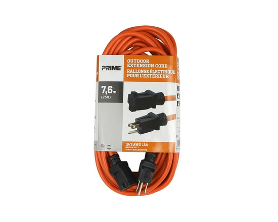 7,6m (25ft) 16/3 AWG 13A Rallonge Électrique Pour Extérierur