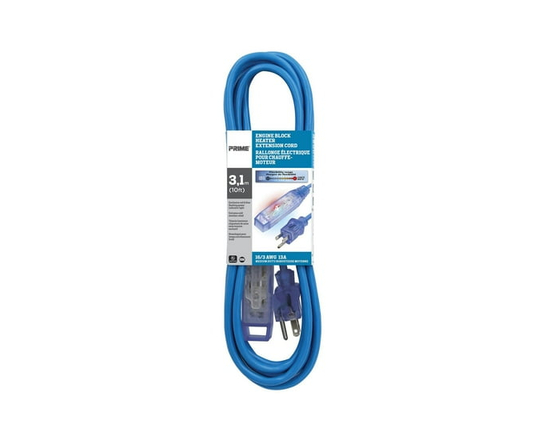 Prime Engine Block Heater Extension Cord 3m