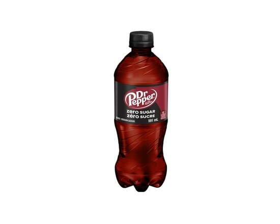 Dr Pepper Zero Sugar Soda 591 mL, Bouteille - 591 mL