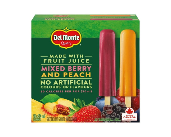 DEL MONTE Mixed Berry & Peach Ice Pops - 50 ml