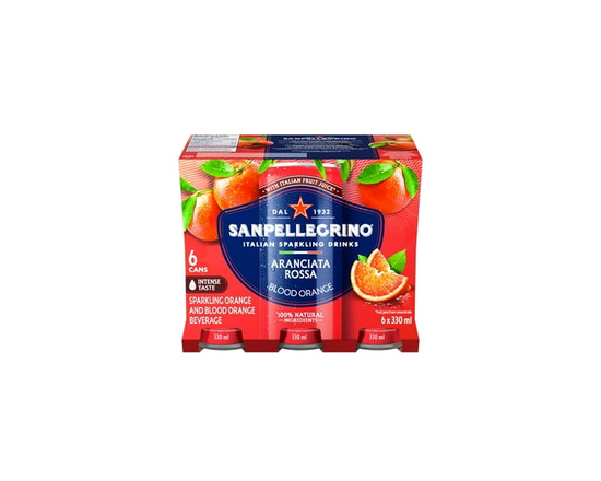 SANPELLEGRINO ISD Aranciata Rossa Sparkling Blood Orange 6 x 330mL - 330 mL