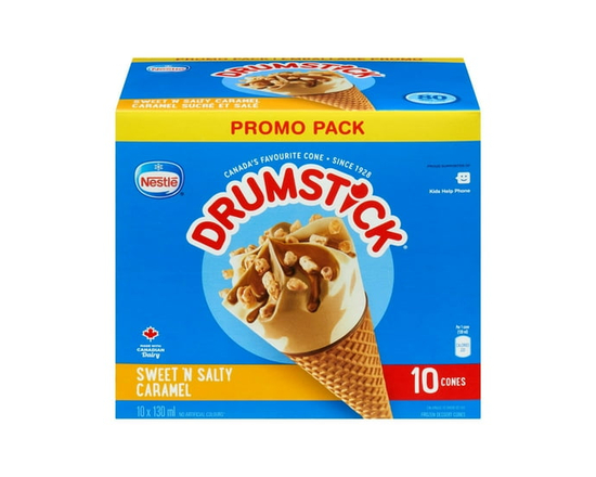 Sweet N' Salty Caramel, Caramel And Vanilla Frozen Dessert With A Salted Caramel Ripple Topped With Praline-Roasted Peanuts In A Crispy Wafer Cone, Cr