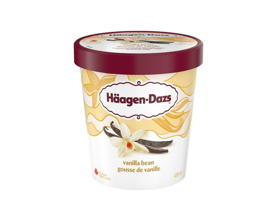 HAAGEN-DAZS Vanilla Bean Ice Cream, Madagascar Vanilla, Sweet Cream, Canadian Dairy - 450 ml