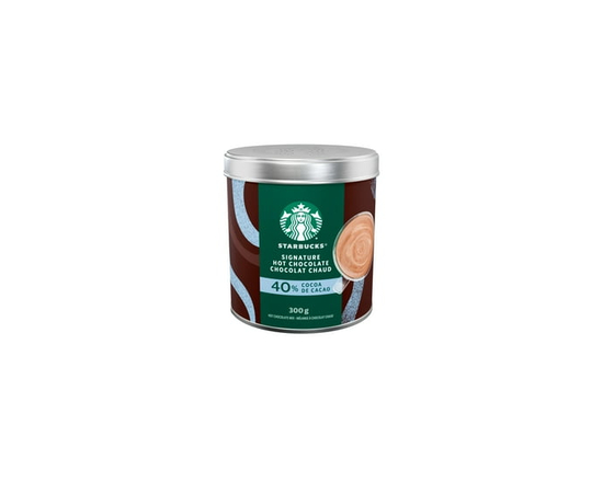 STARBUCKS SIGNATURE HOT CHOCOLATE Mix, 40% Cocoa, RFA Certified Sustainable Cocoa, - 300g