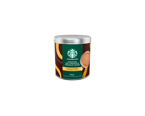 STARBUCKS Signature Hot Chocolate Mix, Salted Caramel, Prepared in Canada, 100% Rainforest Alliance Sustainably Sourced Cocoa, No Artificial Flavours,