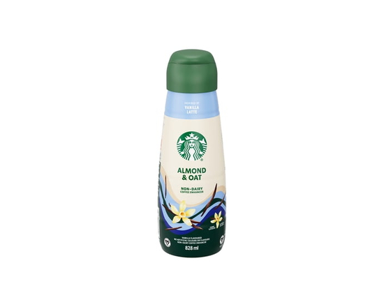 STARBUCKS Non-dairy Vanilla Coffee Enhancer, Blend of Almond & Oat, Vegan - 825 mL