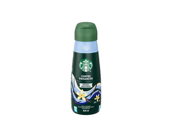 STARBUCKS Vanilla Latte Coffee Enhancer, Notes Of Rich Vanilla, For Hot & Iced Coffee - 828 mL