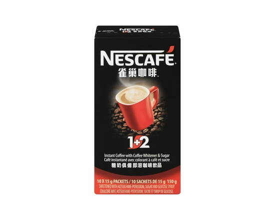 Nestle Nescafé 1+2 Instant Coffee with Coffee Whitener And Sugar - 150 g