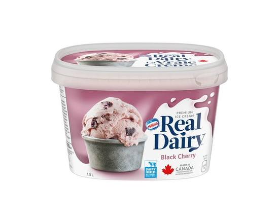 REAL DAIRY Black Cherry Premium Ice Cream - 1.5 L