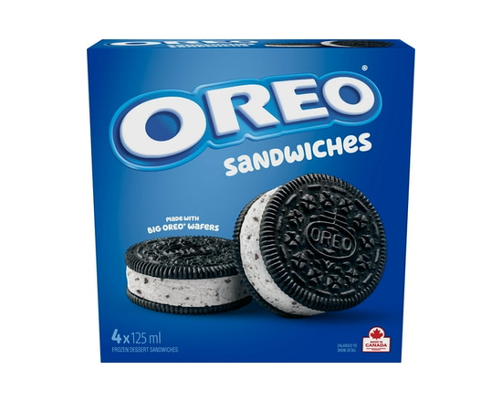 CHRISTIE OREO Frozen Dessert Sandwiches, Creme-flavoured Frozen Dessert With OREO Pieces - 1 L