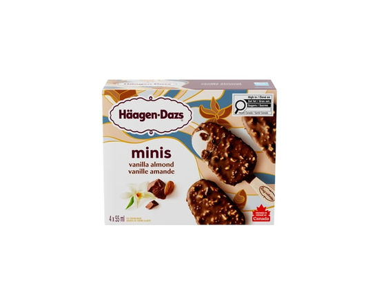 HAAGEN-DAZS Miniatures Vanilla Almond Ice Cream Bars - 55 ml