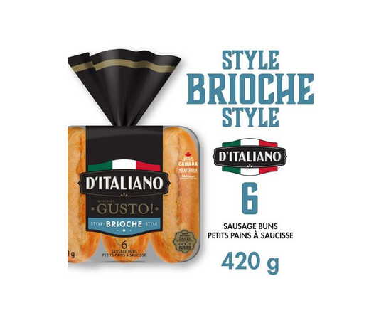 Petits pains à saucisse style brioche D'Italiano Gusto!