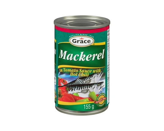 Grace Mackerel in Tomato Sauce with Hot Chili, 155g Can - 155 g